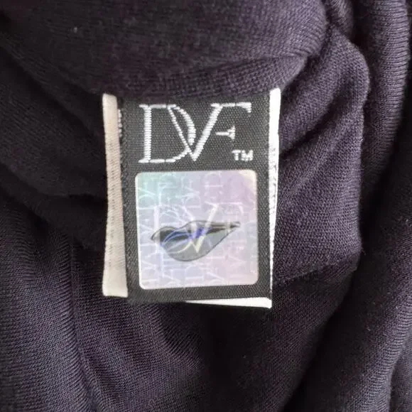 Diane Von Furstenberg Zarita Lace Dress in Navy Blue Size 14 - Picture 6 of 13